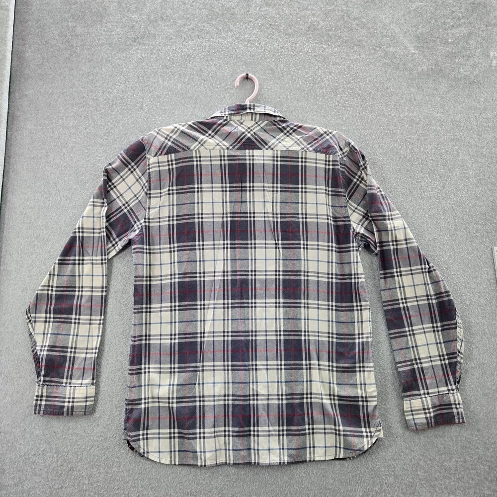 Levi's Men Button Up Shirt XL Navy Plaid Long‎ Sleeve Work Heavyweight